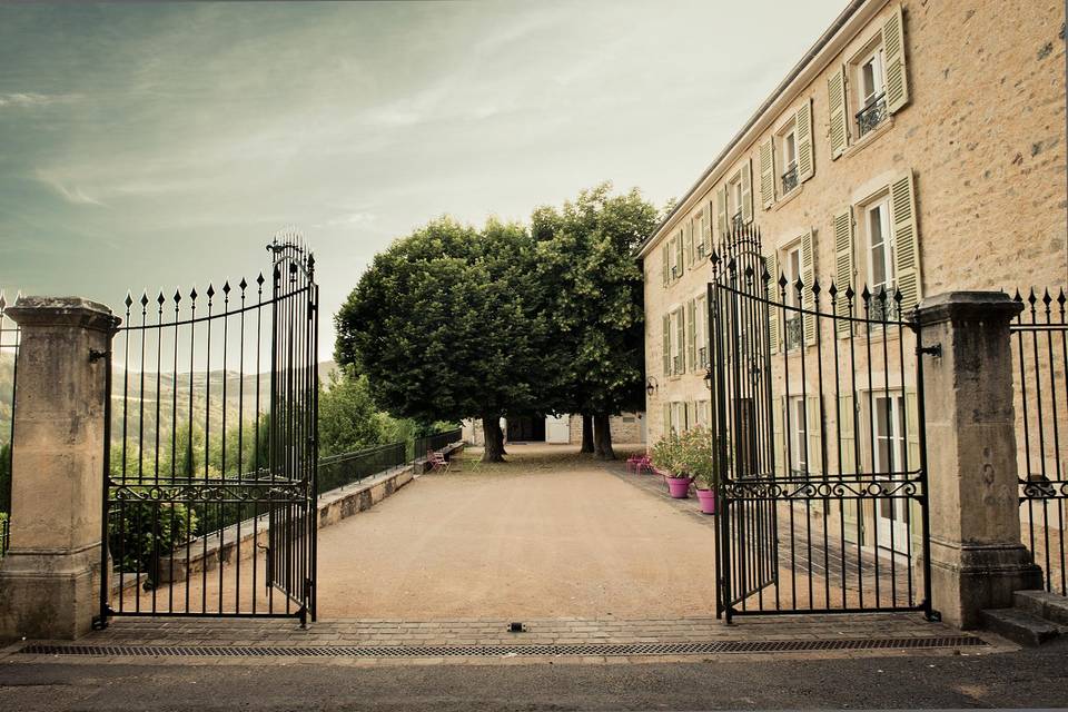 Vue plongeante sur le domaine