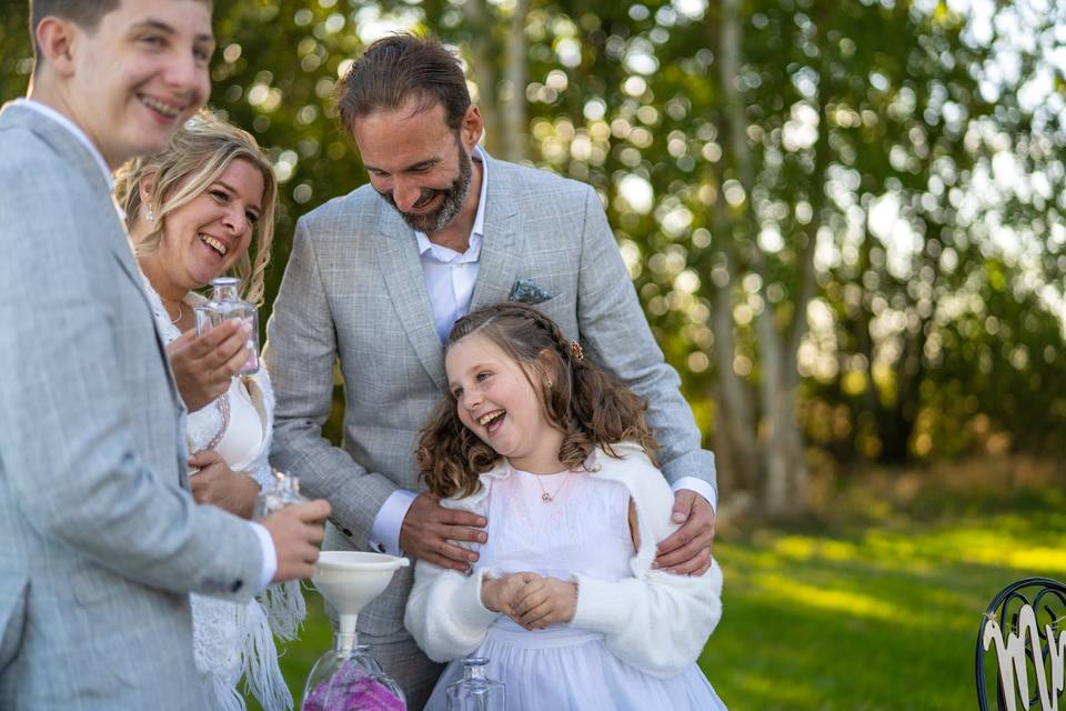 Tituel du sable en famille