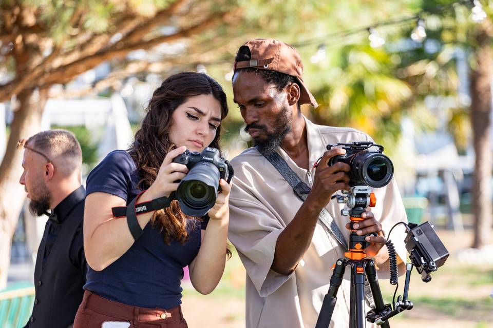 photographe montrant le résultat