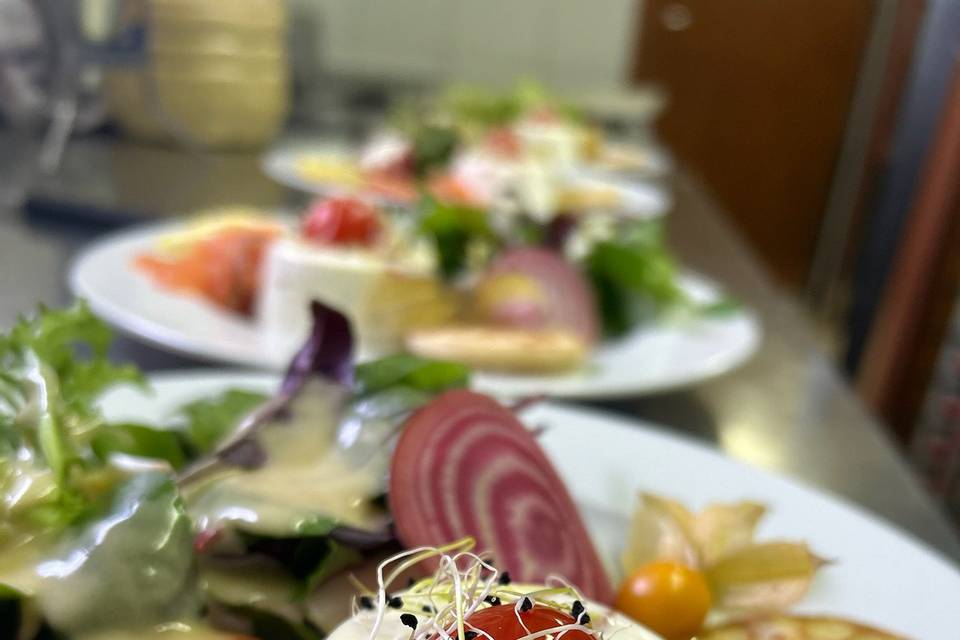 Entrée, à l'assiette.