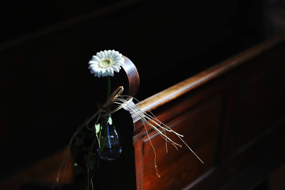 Décor de banc d'eglise