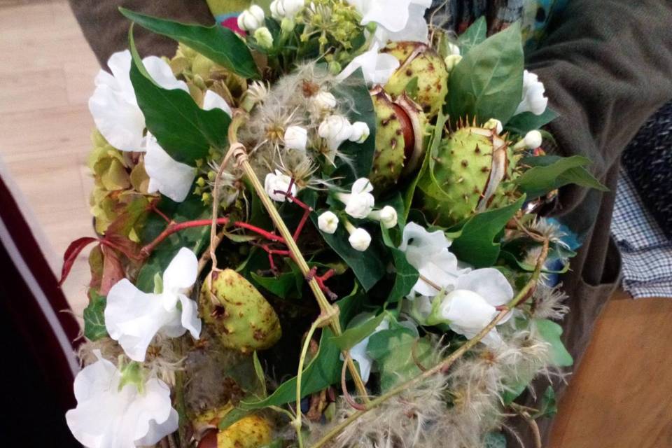 Bouquet de mariée retombant