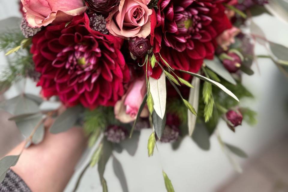 Bouquet de mariée dahlia