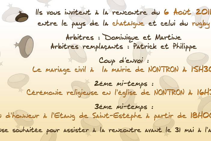 Faire-part de mariage recto