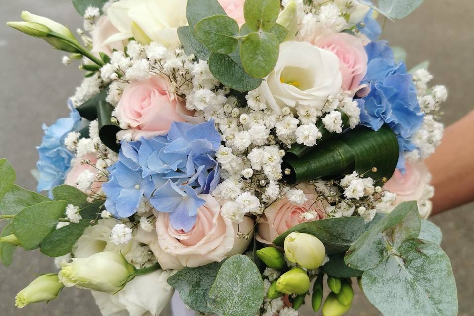 Bouquet mariée pastel