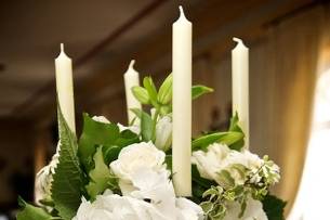 Bouquet de mariée roses blanches