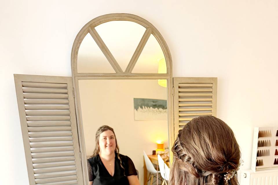 Essai coiffure mariée