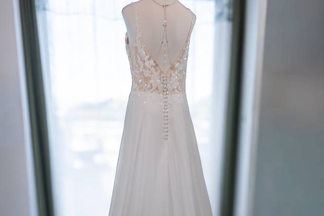 Robe de mariée mise en valeur