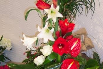 Bouquet blanc et rouge
