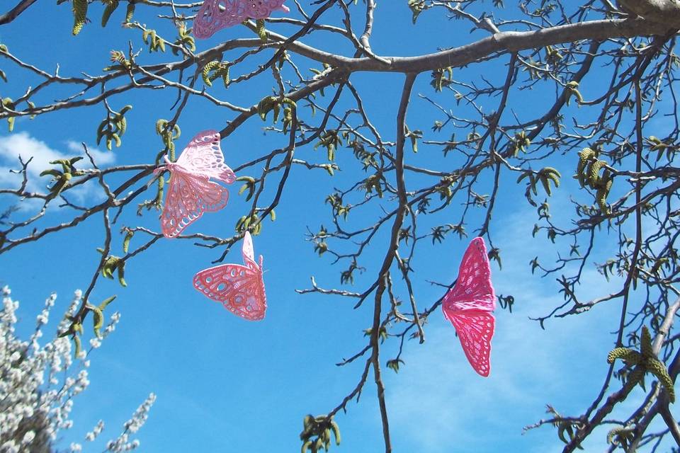 Couronne papillons brodés