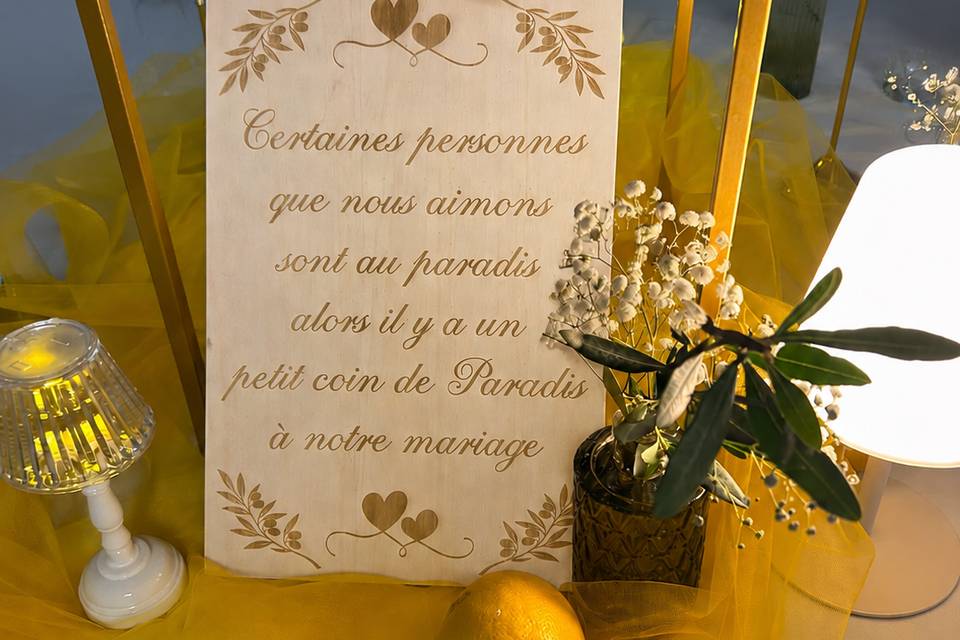 Panneau mariage