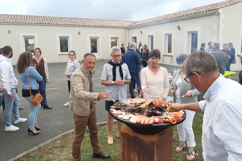 Terrasse pour vin d'honneur