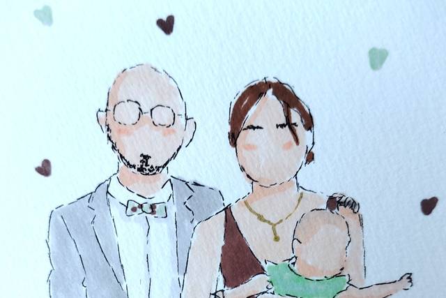 Croquis d'une famille