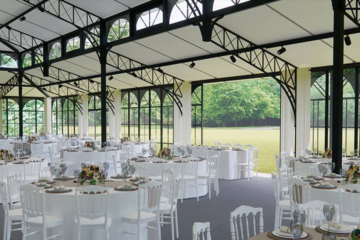 Vue intérieure de l'orangerie