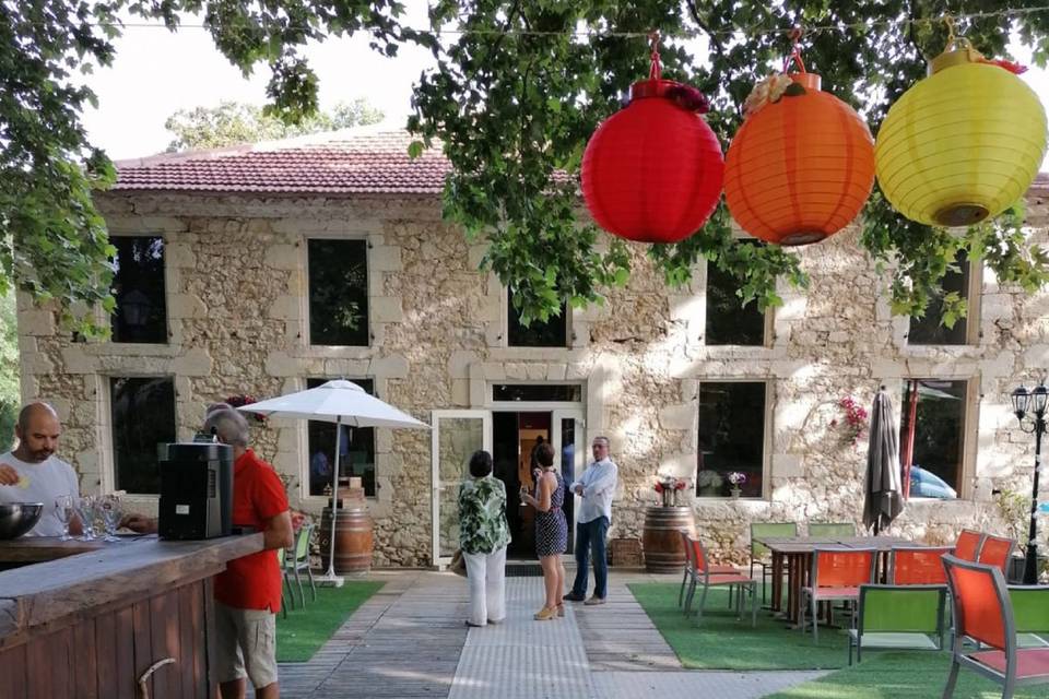 Terrasse, Salle de réception