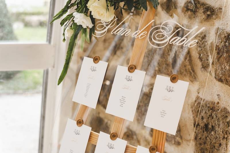 Plan de table plexi