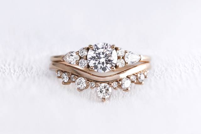 Bague alliance diamant