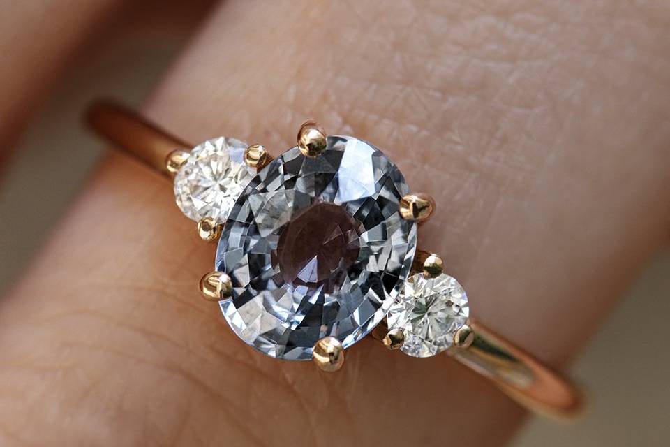 Bague saphir bleu