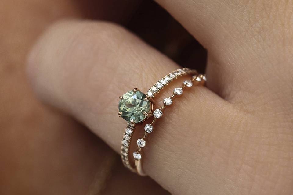 Bague saphir diamant