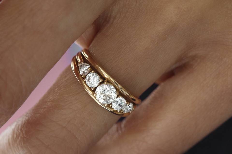 Bague bandeau diamant Romy