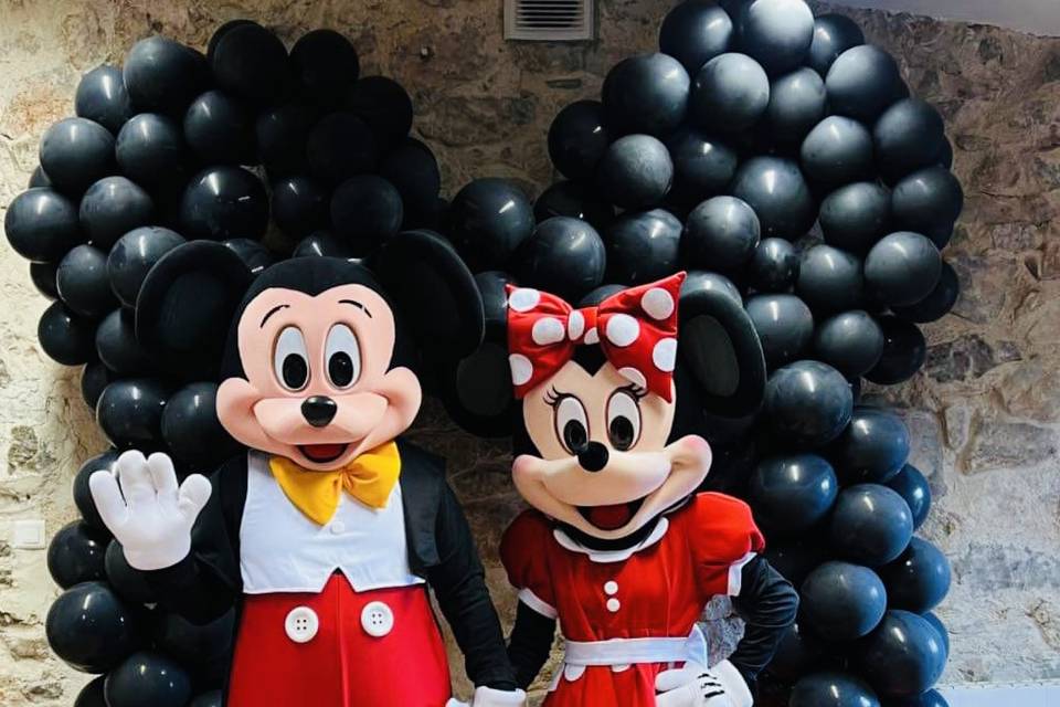 Mascottes Mickey et Minnie