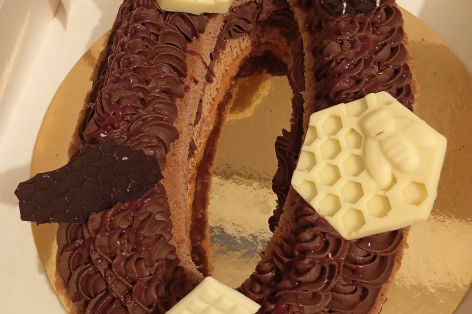 Number Cake chocolat noir et f
