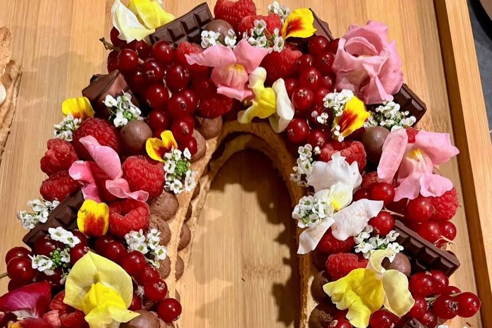 Number Cake chocolat et fruit