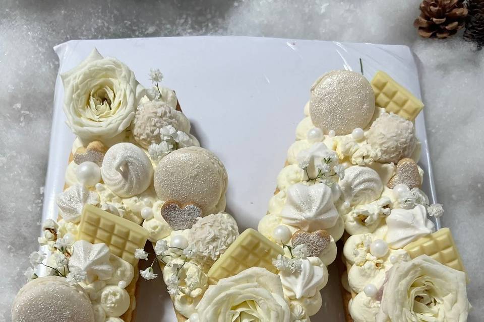 Letter Cake crème diplomate