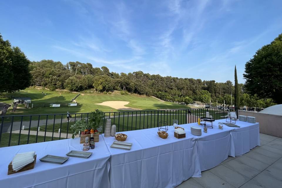 Terrasse salle de mariage