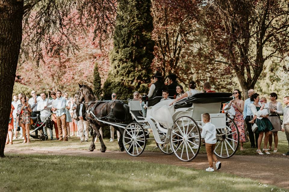 Arrivée de mariés