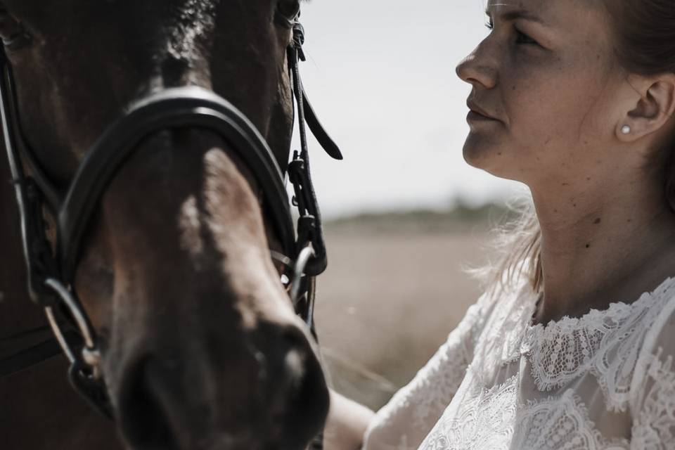 La mariée et son Cheval