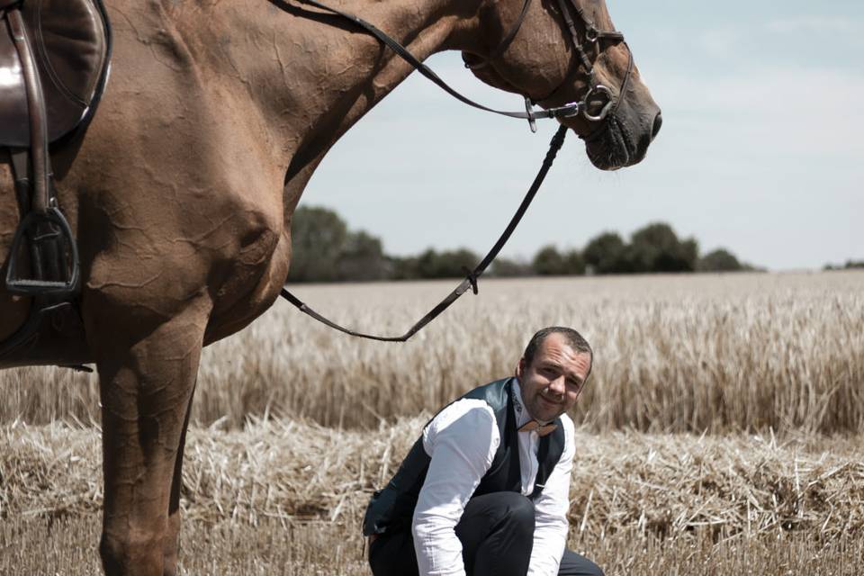 Le marié et son cheval