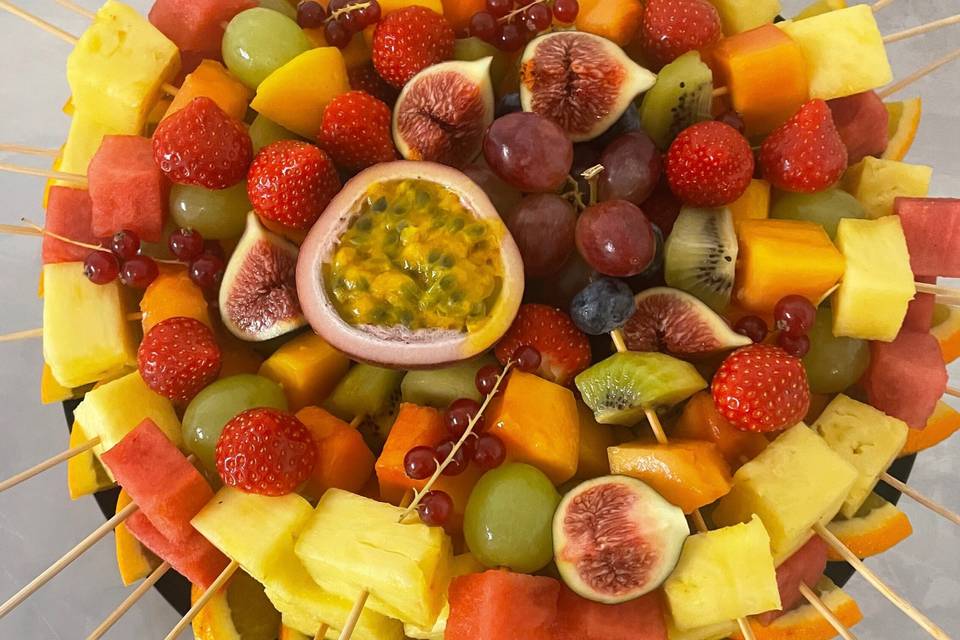 Brochettes de fruits