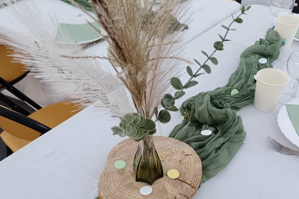 Saulge, jute & fleurs séchées