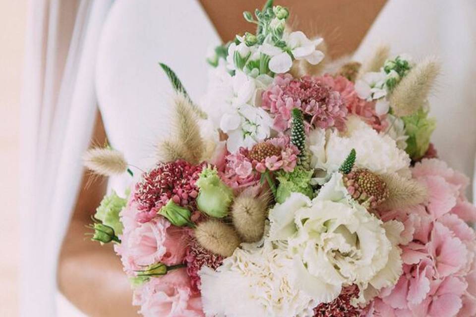 Bouquet rond gypsophyle