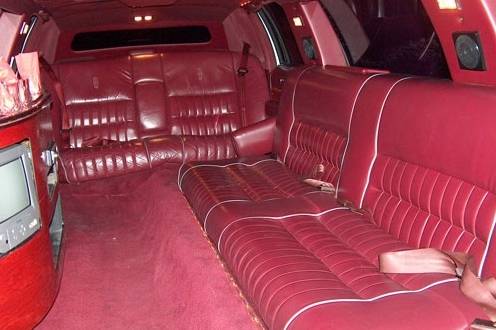 À l'intérieur de la limousine