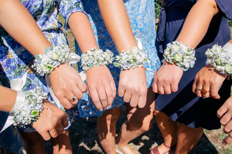 Boutonnières des demoiselles d'honneur