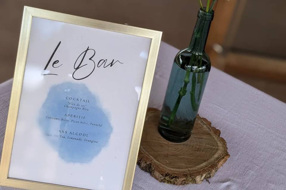 Carte des boissons
