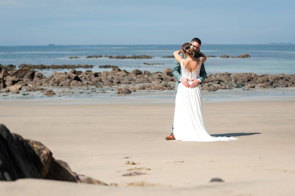 Sur la plage en bretagne