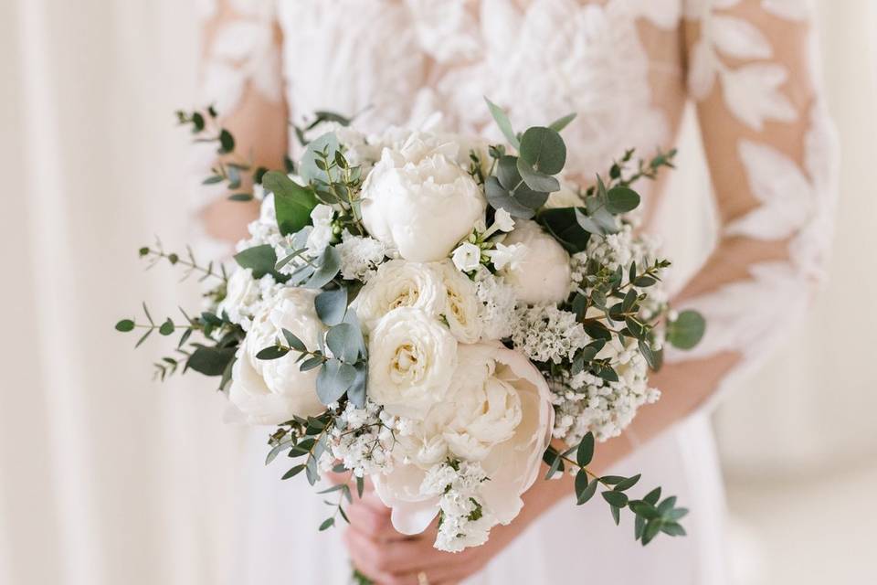 Bouquet de mariée blanc