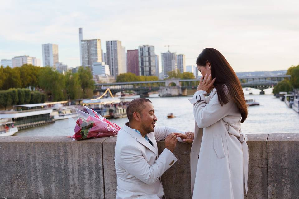 Demande en mariage à Paris