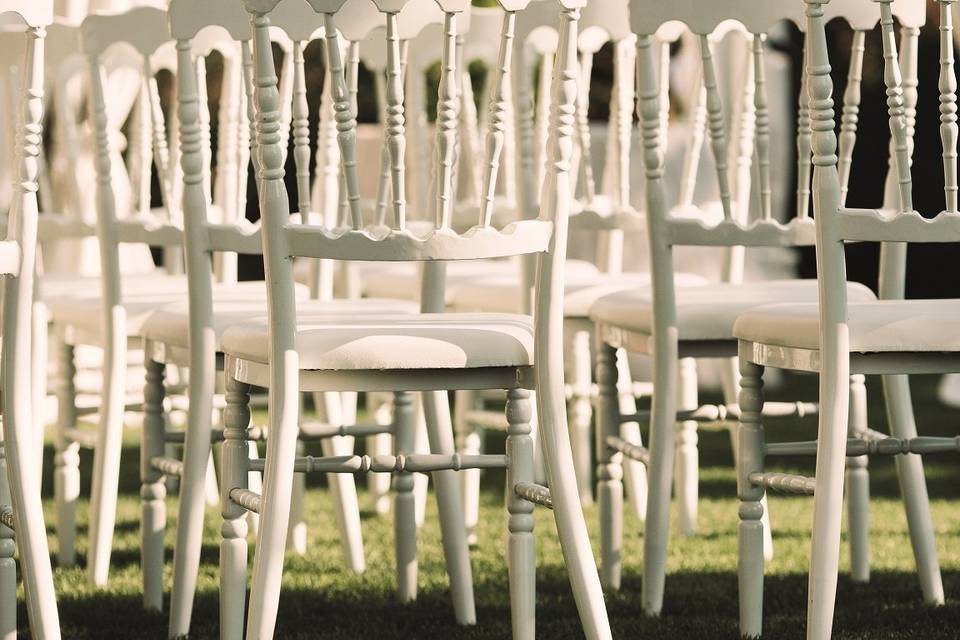 Chaises napoléon blanches