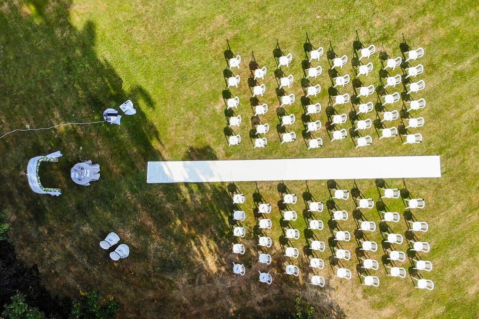 Drone mariage cérémonie laïque