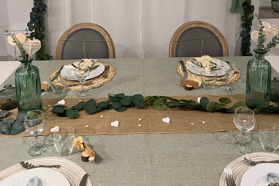 Décoration table des mariés