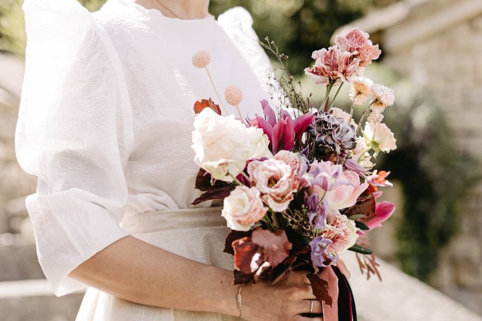 Bouquet de mariée pop