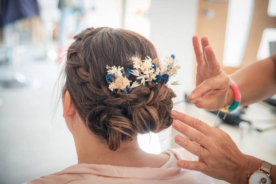 Coiffure bohème tressée