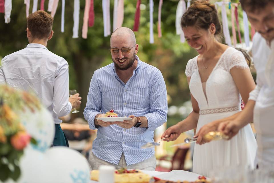 Découpe du gâteau