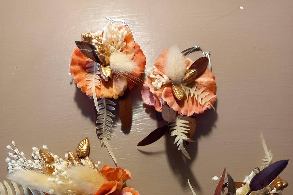 Boutonniéres en fleurs séchées