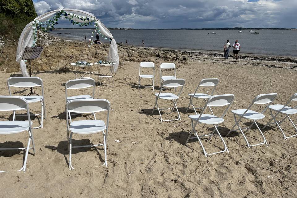 Cérémonie intime sur la plage