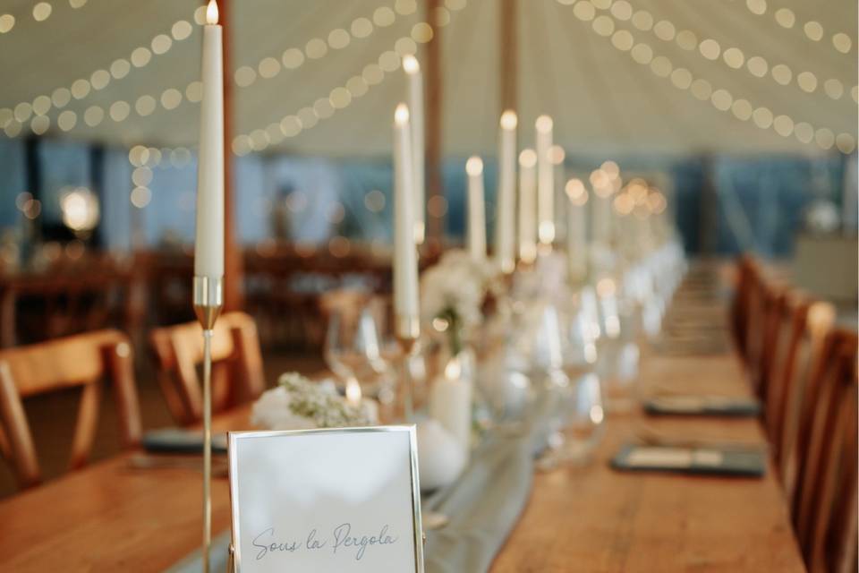 Décor de table bougies led